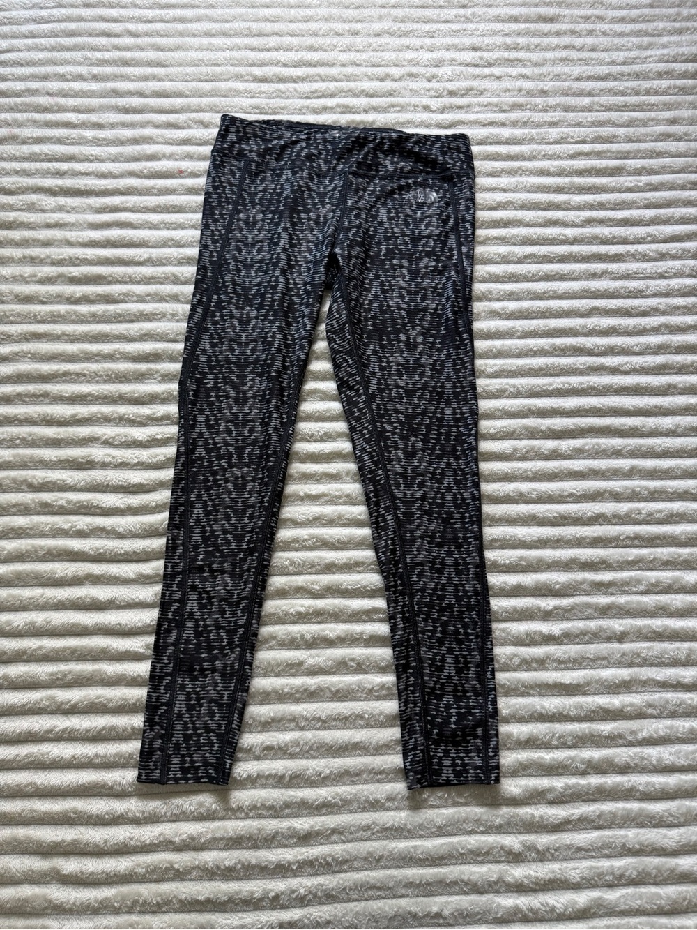 The North Face Women's Black Gray Abstract Leggings M Regular Activewear Pull On